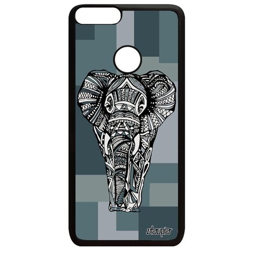 фото Защитный чехол для // huawei p smart 2018 // "слон" дизайн африканский, utaupia, серый