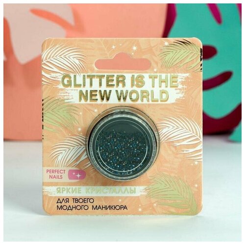 Купить Мелкие кристаллы для декора ногтей Glitter is the new world, Beauty Fox, голубой