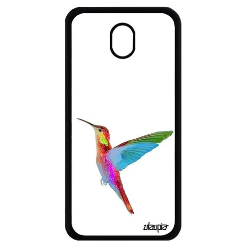 фото Защитный чехол для смартфона // galaxy j7 2017 // "колибри" стиль птицы, utaupia, серый металлик