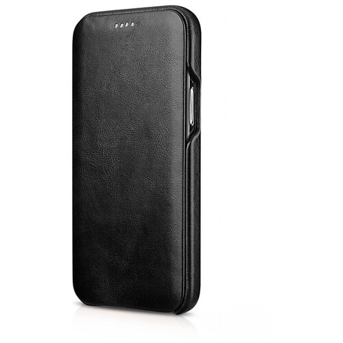 фото Чехол-кейс mypads из качественной импортной кожи для iphone 12 (6.1) / iphone 12 pro (6.1) чёрного цвета