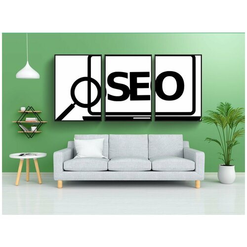 фото Набор модулных постеров для интерьера "поисковая оптимизация, икона, поиск" 60x90 см. в тубусе, без рамки lotsprints