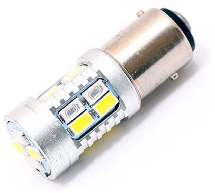 Светодиодная автомобильная лампа 1157 - P21/5W - S25 - BAY15d - 20 SMD 5730 Белый/Красный (Комплект 2 лампы.)