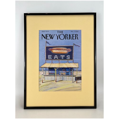 Оригинальная обложка журнала The New Yorker из 2012 года в раме.