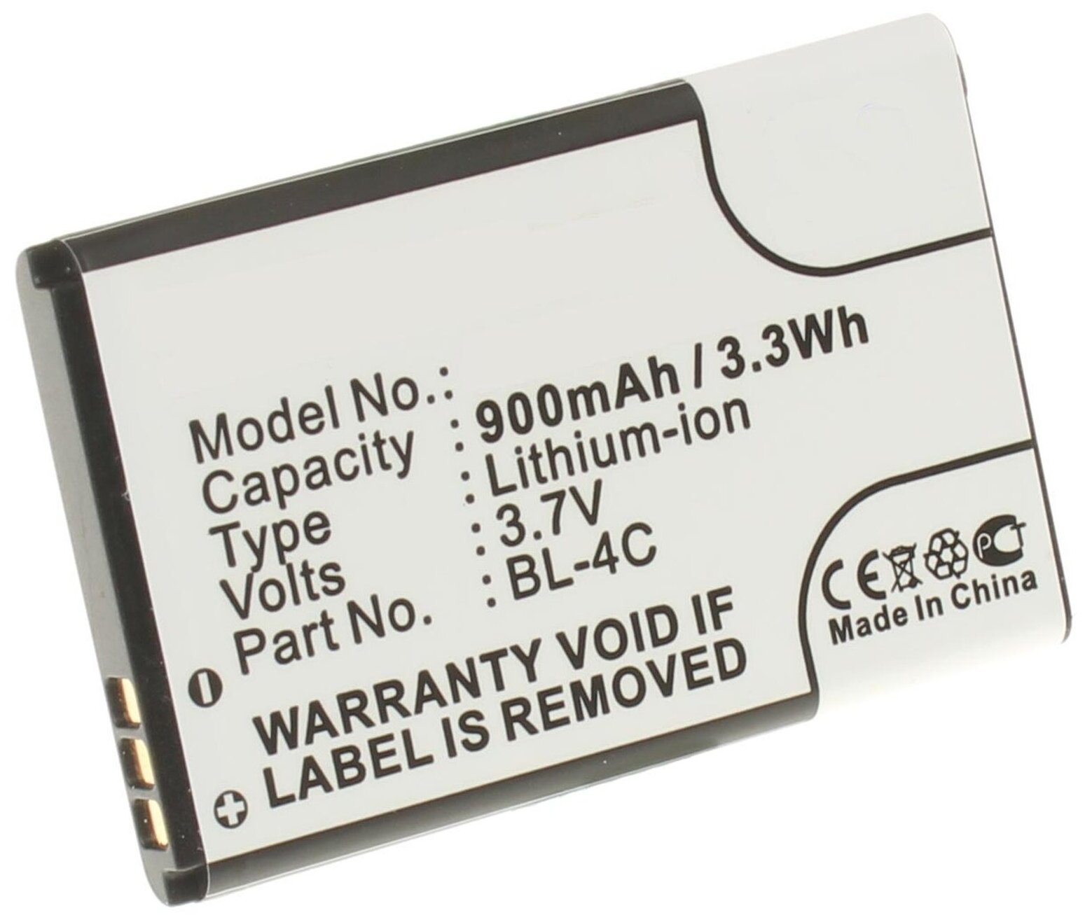 Аккумулятор iBatt iB-U9-M348 900mAh для Nokia 1508i 7705 Twist 1006 1202 1203 1265 1325 1508 1661 1662 2650 2651 2652