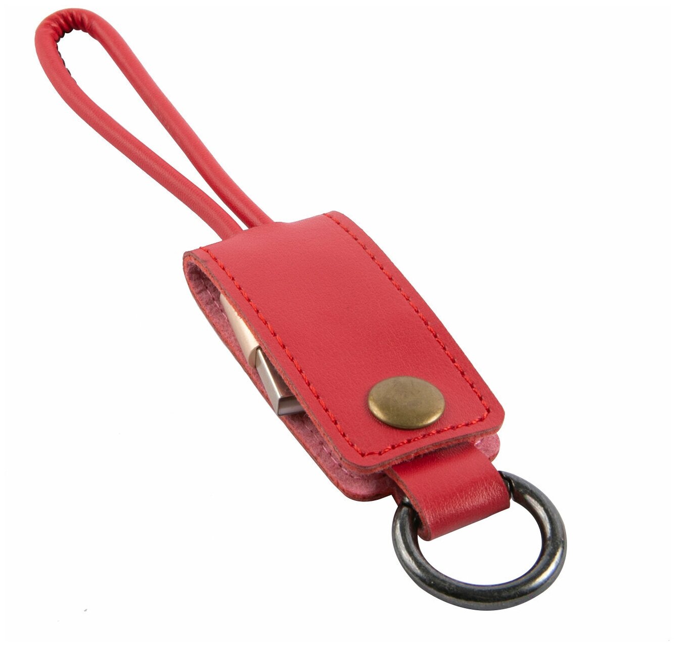 Кабель-брелок MB Mobility USB – Type-C, 25 см, красный УТ000023427 - фото №2