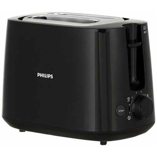 Тостер PHILIPS HD2581/ 90, 830 Вт, 2 тоста, 8 режимов, подогрев, разморозка, пластик, черный