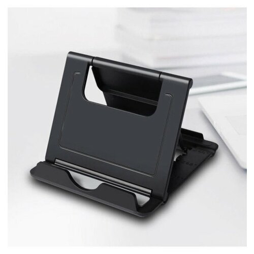 Подставка для телефона настольная, AMFOX, черная / регулируемый держатель для мобильника, планшета, стойка на стол для смартфона Android, iphone