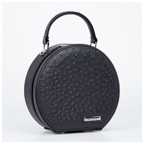 фото Кросс-боди, отдел на молнии, наружный карман, длинный ремень, цвет чёрный эль маста