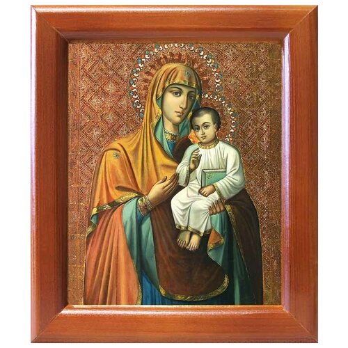 песчанская казанская икона божией матери на холсте Казанская Песчанская икона Божией Матери, рамка 12,5*14,5 см