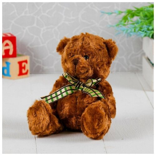 Мягкая игрушка «Медведь завиток», бант, клетка, цвета микс медведь зелёный бант chocomilk 20