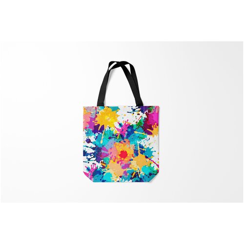 фото Сумка-шоппер / 40х40 см / тренды / tie dye пятна краски burnettie