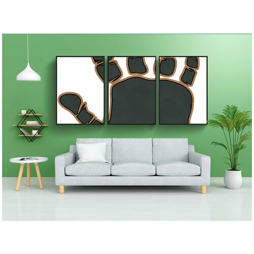 фото Набор модулных постеров для интерьера "классная доска, доска, зеленой доске" 60x90 см. в тубусе, без рамки lotsprints