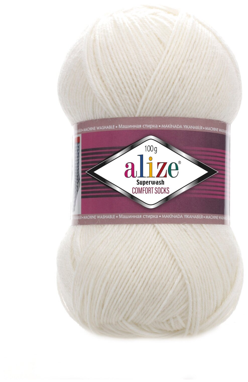 Пряжа Alize Superwash Comfort Socks 75 % шерсть 25 % полиамид 100 г