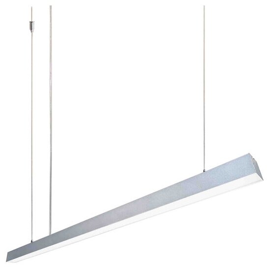 Линейный светильник APEYRON подвесной, светодиодный, 24Вт, IP 44, 4х4х100 см, цвет - серебро 14-25 - фотография № 1