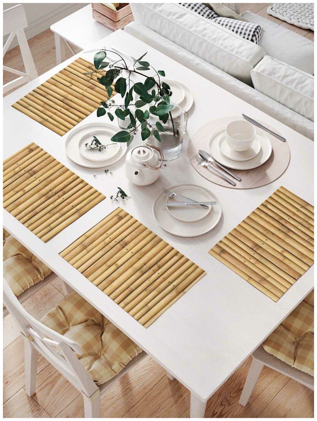 Комплект салфеток JoyArty "Прочный бамбук" для сервировки стола (32х46 см 4 шт