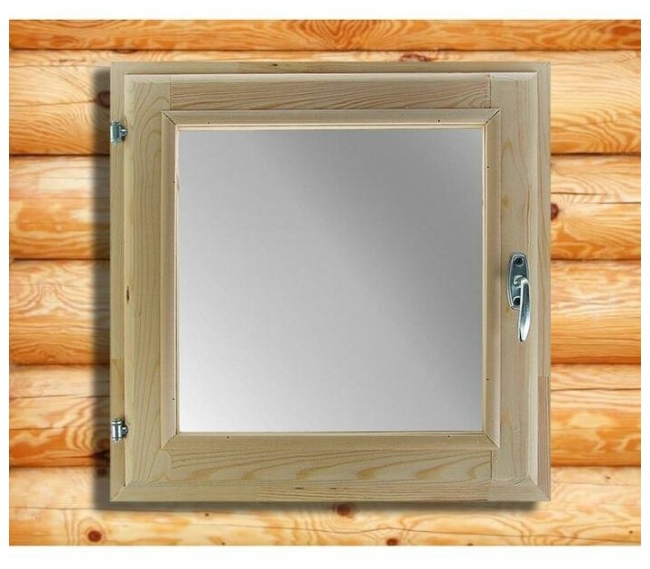Окно, 50×50см, двойное стекло хвоя - фотография № 1