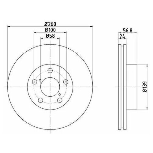 фото Тормозной диск nisshinbo nd7005 для subaru impreza, legacy i, ii, iii