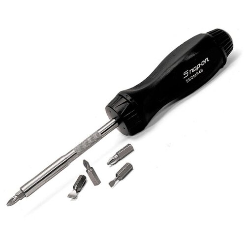 Отвертка трещоточная реверсивная Snap-on, в комплекте с 5-ю битами SSDMR4B