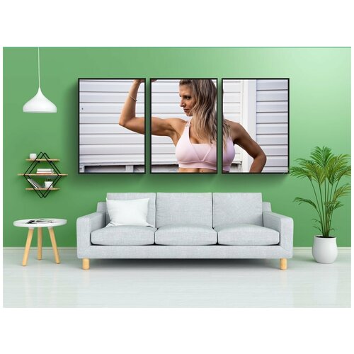 фото Набор модулных постеров для интерьера "соответствовать, сильный, женский пол" 60x90 см. в тубусе, без рамки lotsprints