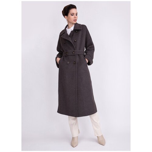 фото Пальто полушерстяное 126, каляев, размер 48, серый темный
