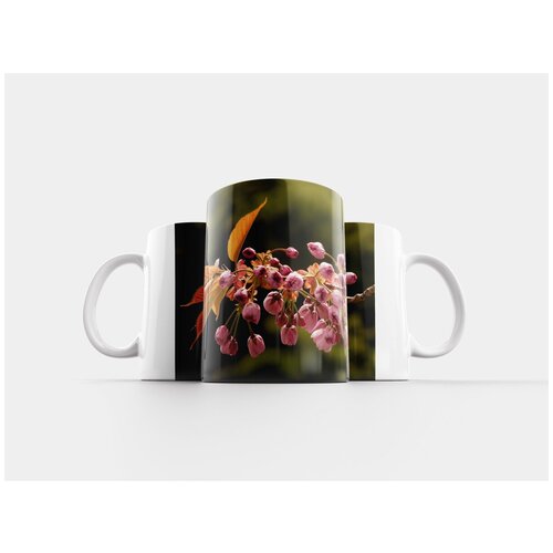 фото Кружка "декоративная вишня, цветущая ветка, бутон" 320 мл lotsprints