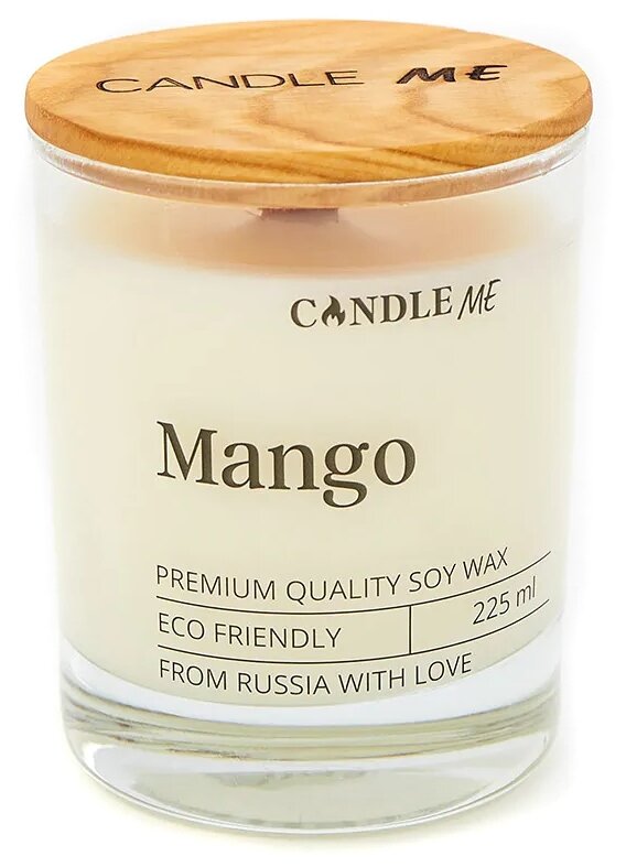 Свеча CANDLE ME Mango с деревянным фитилем