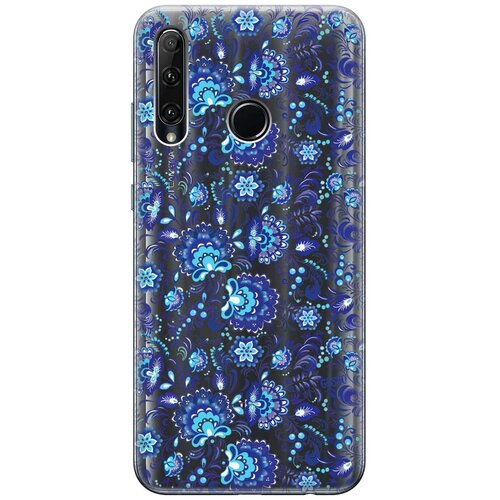фото Ультратонкий силиконовый чехол-накладка clearview для honor 10i / 20e с 3d принтом "gzhel" gosso
