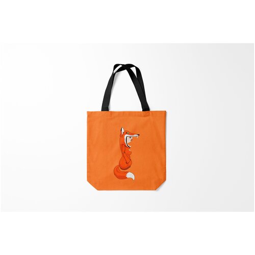 фото Сумка-шоппер / 40х40 см / звери / лисы барышня лиса burnettie