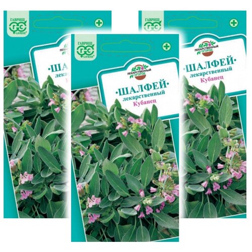 Комплект семян Шалфей лекарственный Кубанец х 3 шт. комплект семян лекарственный огород легочный х 3 шт