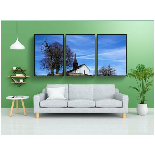 фото Набор модулных постеров для интерьера "небеса, дерево, пейзаж" 60x90 см. в тубусе, без рамки lotsprints