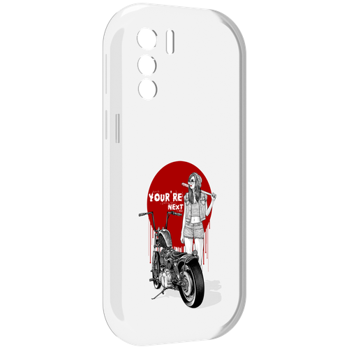 Чехол MyPads девушка с мотоциклом для UleFone Note 13P задняя-панель-накладка-бампер