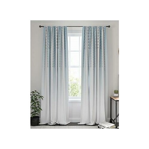 фото Комплект штор томдом рондрис (голубой)