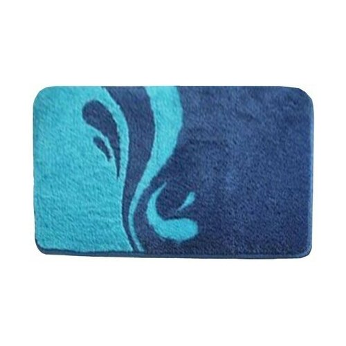 Набор ковриков для ванной комнаты 50х80 см + 55х55 см для туалета, цвет синий, голубой
