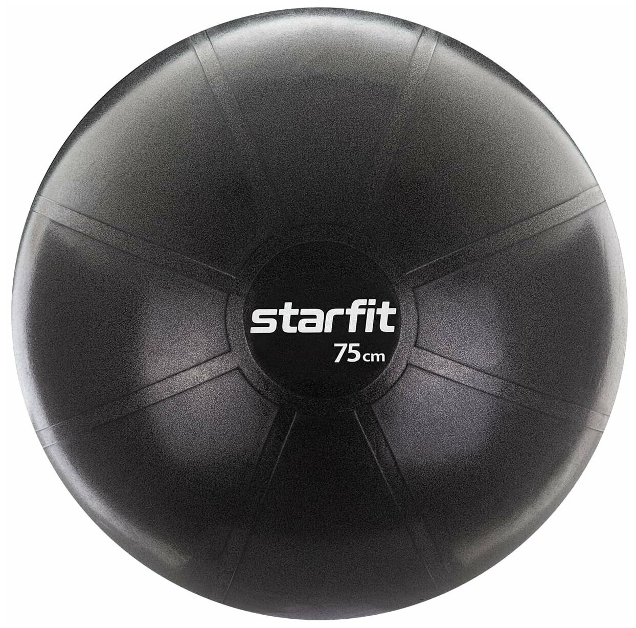 Фитбол высокой плотности STARFIT Pro GB-107 75 см, 1400 гр, антивзрыв, черный