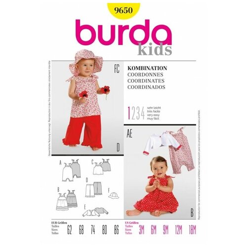 выкройка burda 9650 комплект летний Выкройка Burda 9650-Комплект летний