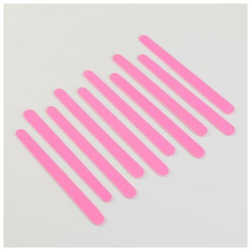 Набор одноразовых пилок для ногтей, 10 штук, цвет розовый