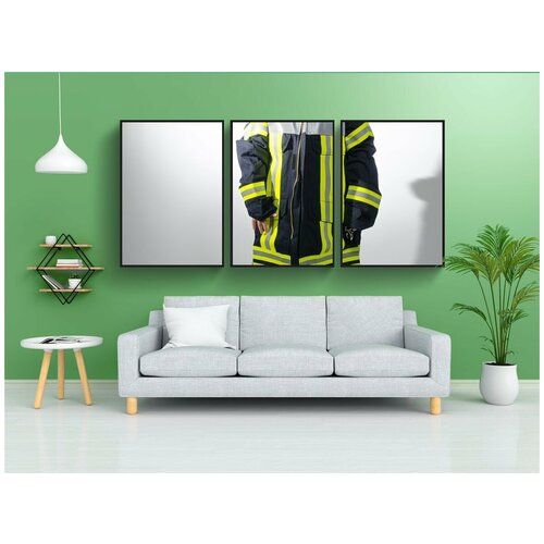 фото Набор модулных постеров для интерьера "дети играют, дети, дети пожарных" 60x90 см. в тубусе, без рамки lotsprints