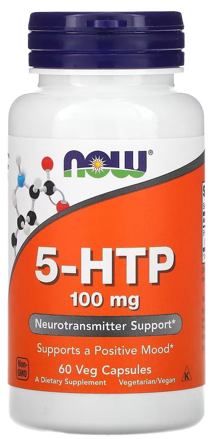 Now Foods 5-HTP 100 мг 60 капсул