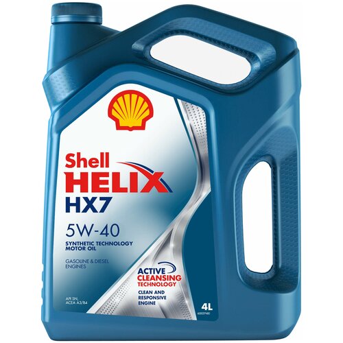 фото Shell масло моторное helix hx7 5w-40 4л