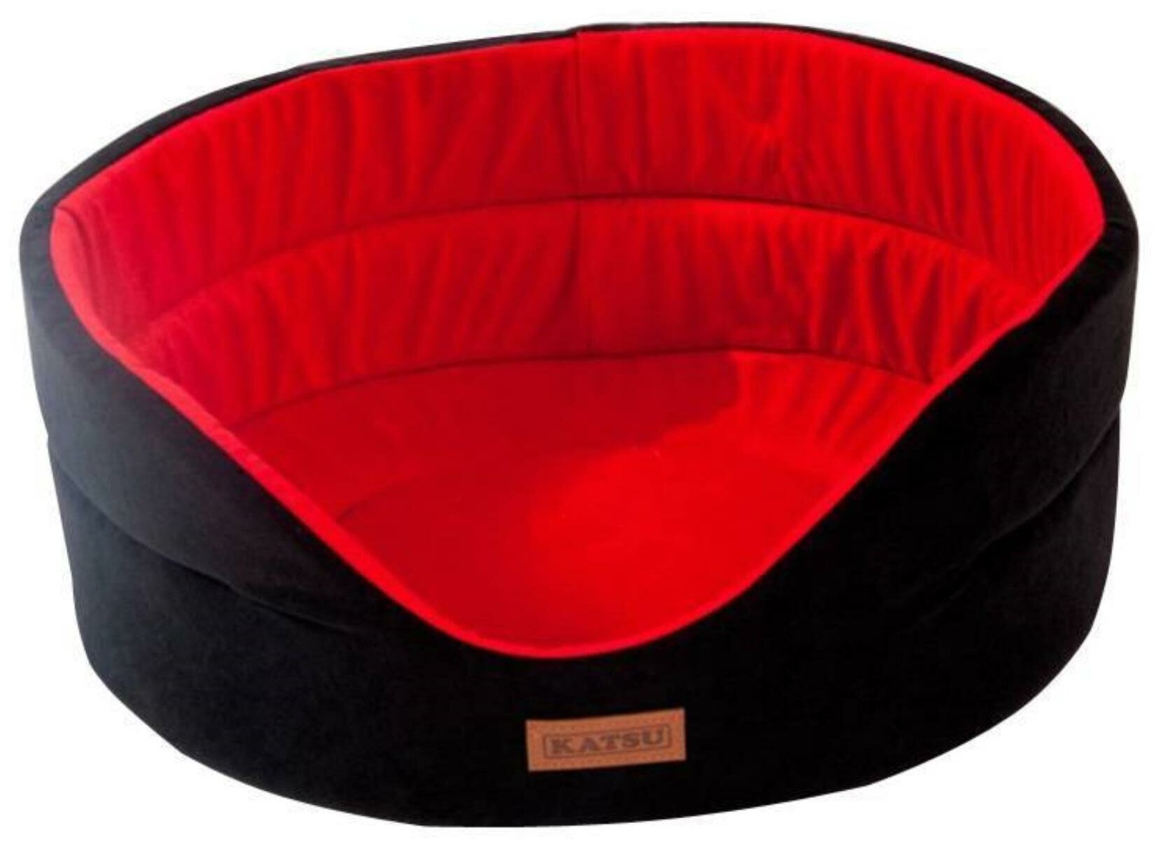 KATSU SUEDINE 40х35х16 см лежак для животных искусственная замша черно-красный PZ 087-35914 - фотография № 3