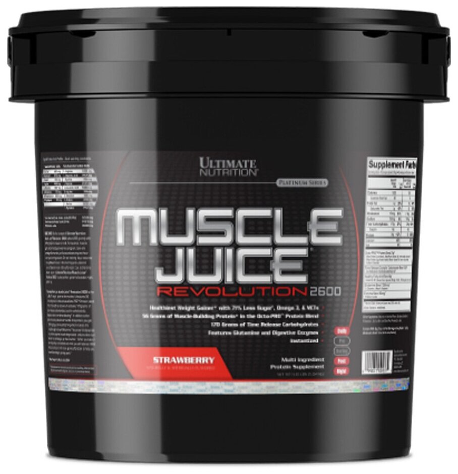 Гейнер Ultimate Nutrition Muscle Juice Revolution (5.04 кг), Клубника