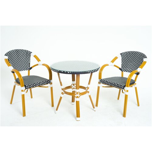 фото Комплект для отдыха cs-01-01-02 yellow/back+white (два кресла + стол) vinotti