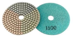 Алмазные гибкие диски (черепашка )для полировки камня "3колор" 7-шаговые D100мм №1500