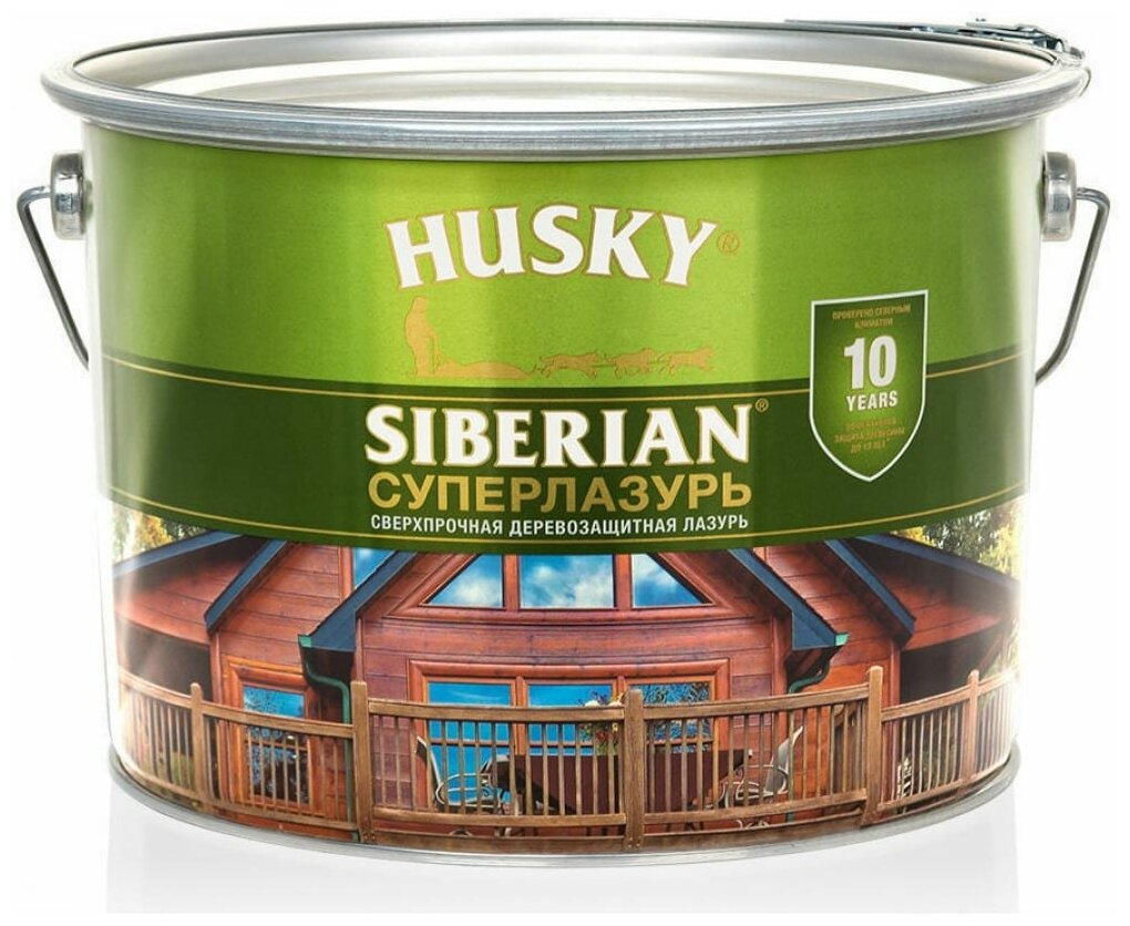 Суперлазурь HUSKY Siberian тиковое дерево 9 л 30330