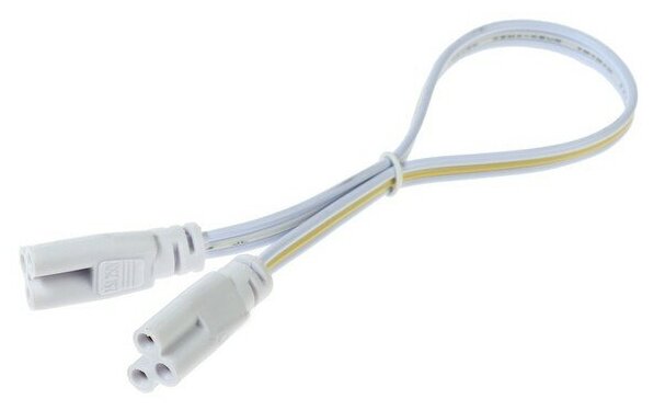 Провод соединительный для светильников, разъем L/N/G, 30 см, белый