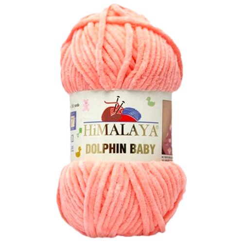 Пряжа Himalaya Dolphin Baby, 1 моток (120 м,100 г) плюшевая, цвет 80323 персиковый himalaya dolphin baby 80323 персиковый