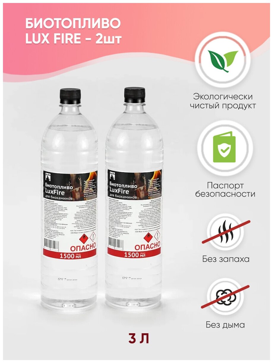 Набор Биотопливо Lux Fire 2 бутылки по 1,5л/ПЭТ
