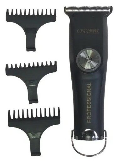 Профессиональный триммер для стрижки волос с насадками Cronier CR-830 (чёрный) - фотография № 15