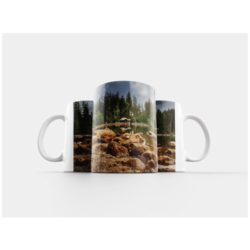 фото Кружка "черное озеро, озеро, лес" 320 мл lotsprints