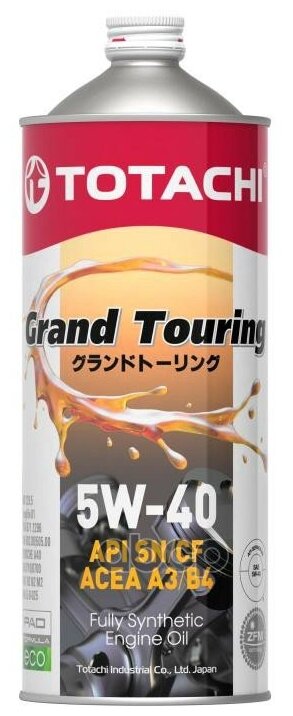 TOTACHI Totachi Grand Touring 5w40 (1l)_масло Моторн! Api Sn/Cf, Acea A3/B4, Mb 229.5, Rn 0710/0700, Vw 502.00